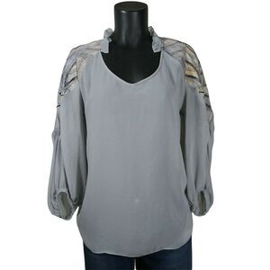 Sains by Anthropologie Sheer Boho Blouse - S